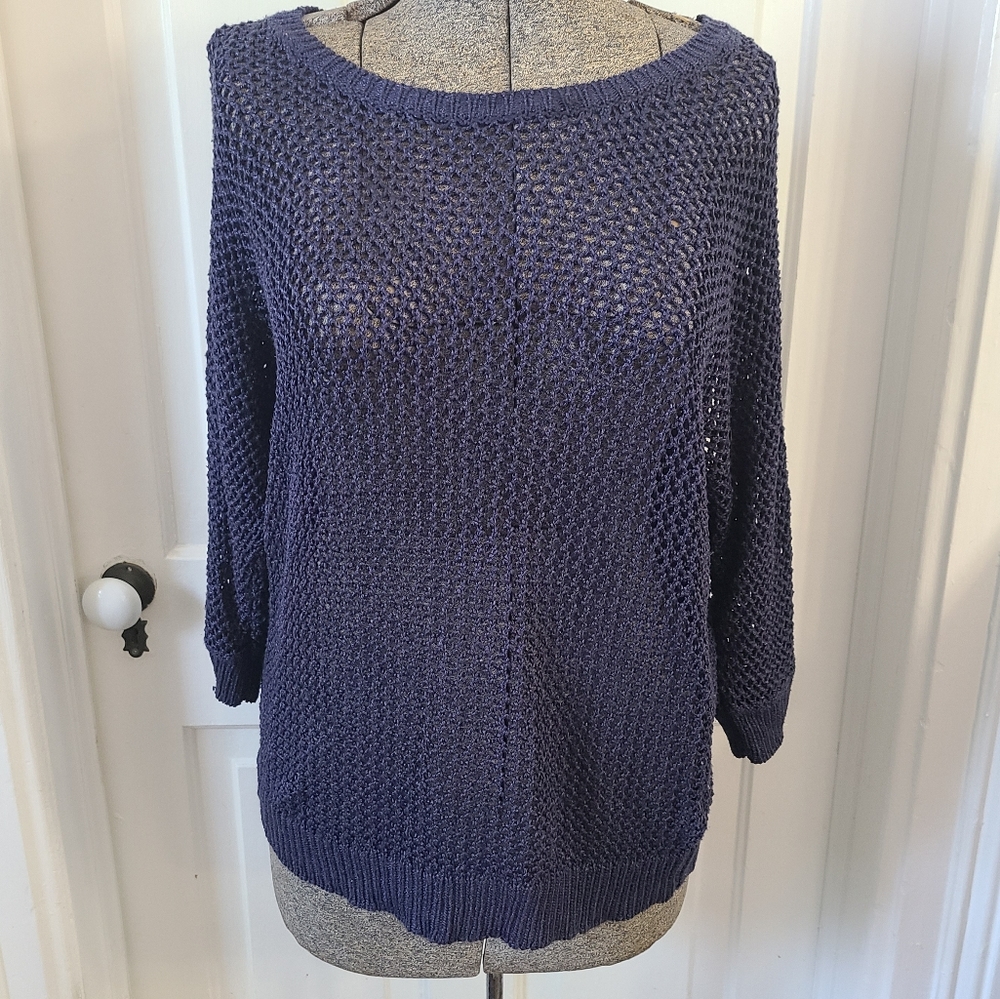Open Knit 3/4 Sweater